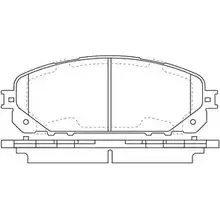 Тормозные колодки дисковые, комплект FIT ASX 74M7 FP1709 4335538 изображение 0