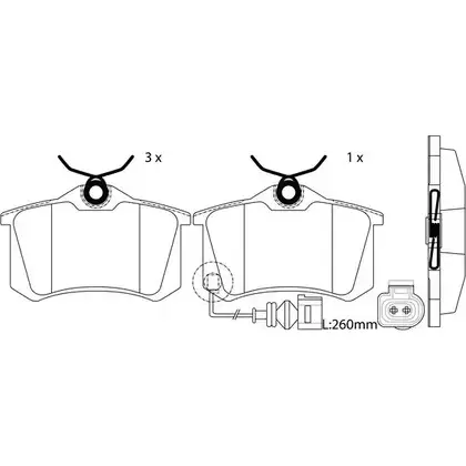 Тормозные колодки дисковые, комплект FIT 4335646 I7SGJ 3 4582431732546 FP3260E