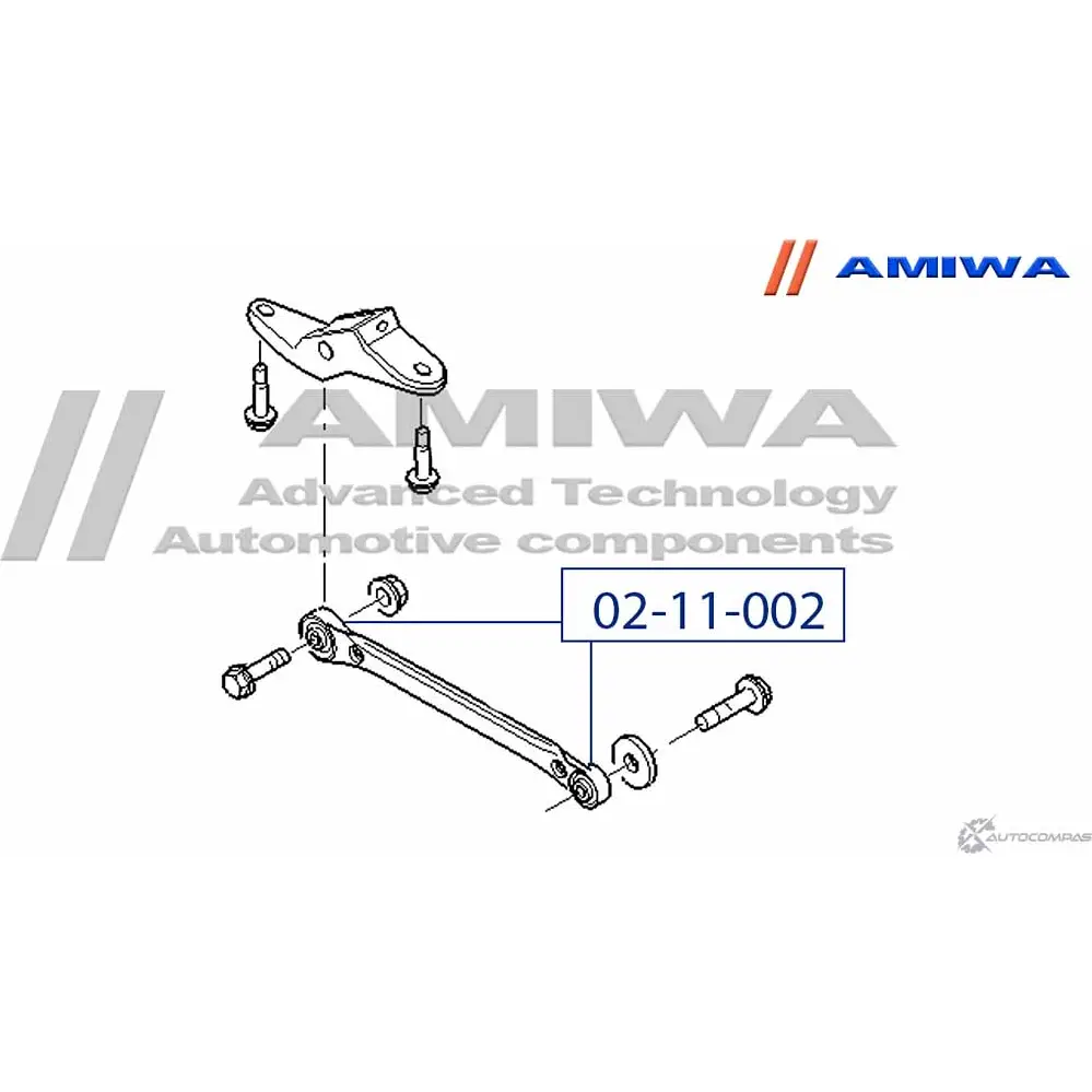 Сайлентблок задней продольной тяги AMIWA 02-11-002 1422492563 ZJ 11X XY36C изображение 1