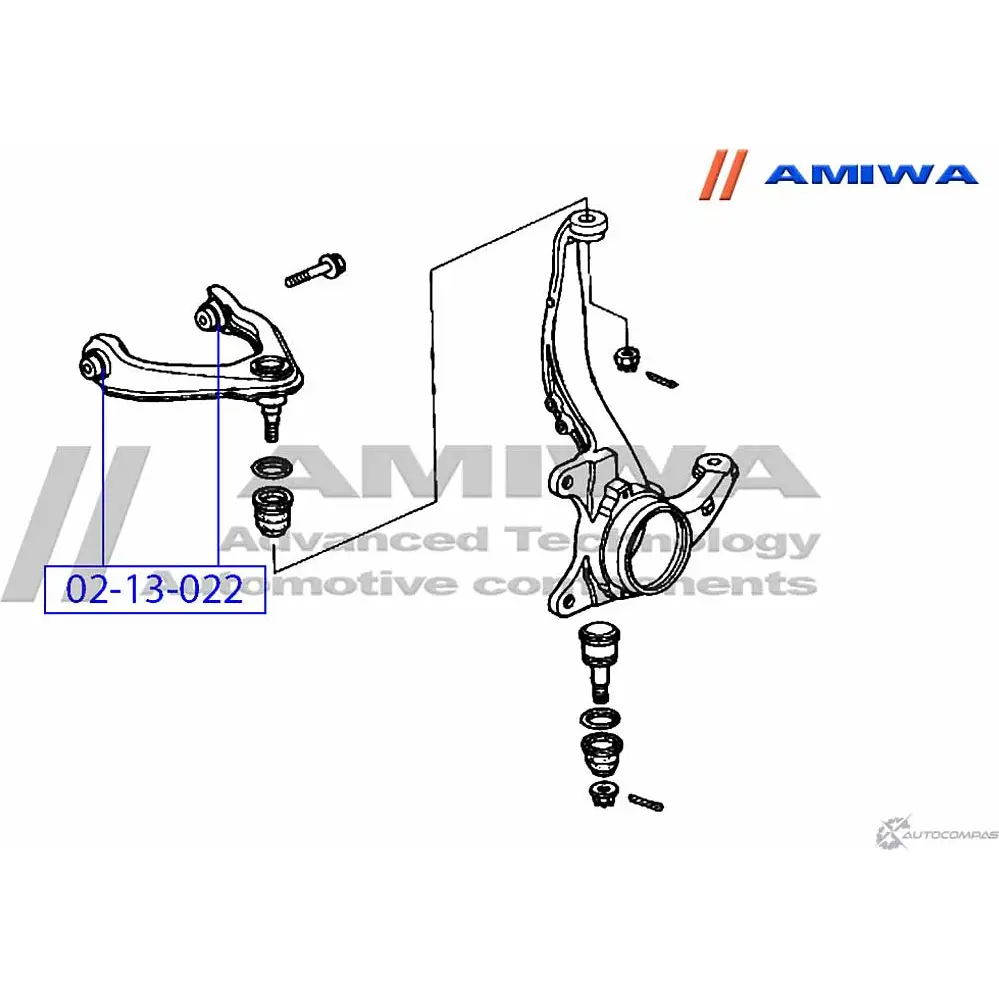 Сайленблок верхнего переднего рычага AMIWA 1422492596 LFC2 75 02-13-022 F6IQO изображение 1