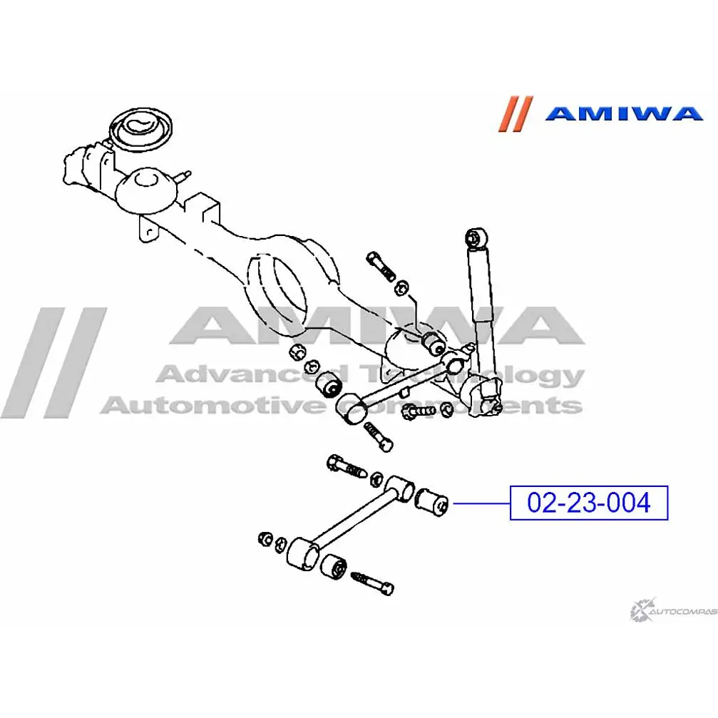 Сайлентблок задней нижней продольной тяги AMIWA 1422492007 ED XK3 U8C34T3 02-23-004 изображение 1