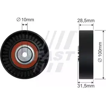 Обводной ролик приводного ремня FAST FT44580 0XW 0XI6 4M4W0 4337934 изображение 0