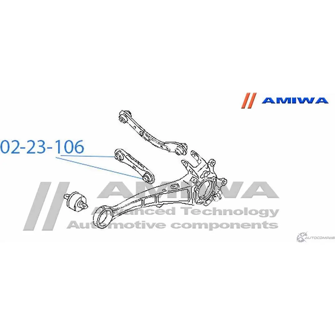 Сайленблок заднего продольного рычага AMIWA 02-23-106 QA96P7 OXVEV P 1422492621 изображение 1