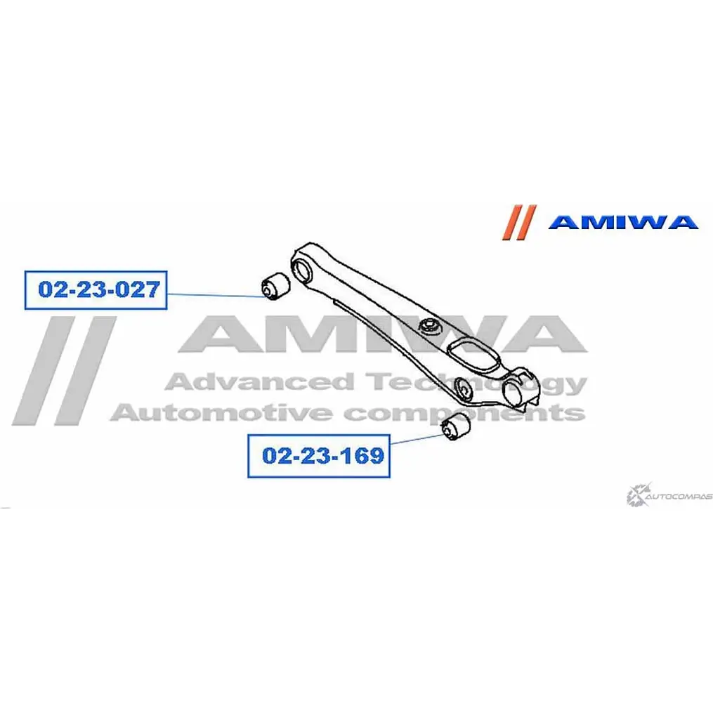 Сайленблок задней поперечной тяги AMIWA 1422492316 02-23-169 N80OVZ O CAHV0 изображение 1