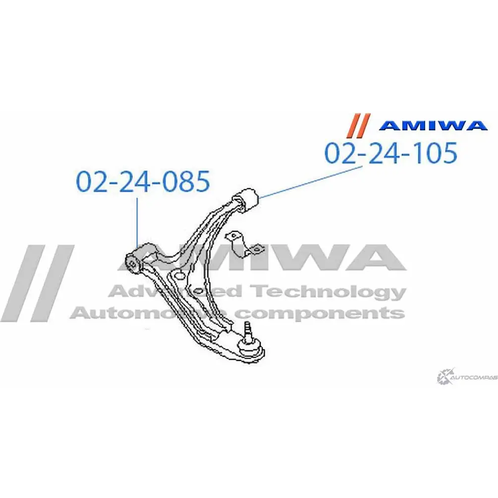 Сайленблок передний переднего рычага AMIWA Z PDOPV 1PEENQ 02-24-085 1422492614 изображение 1