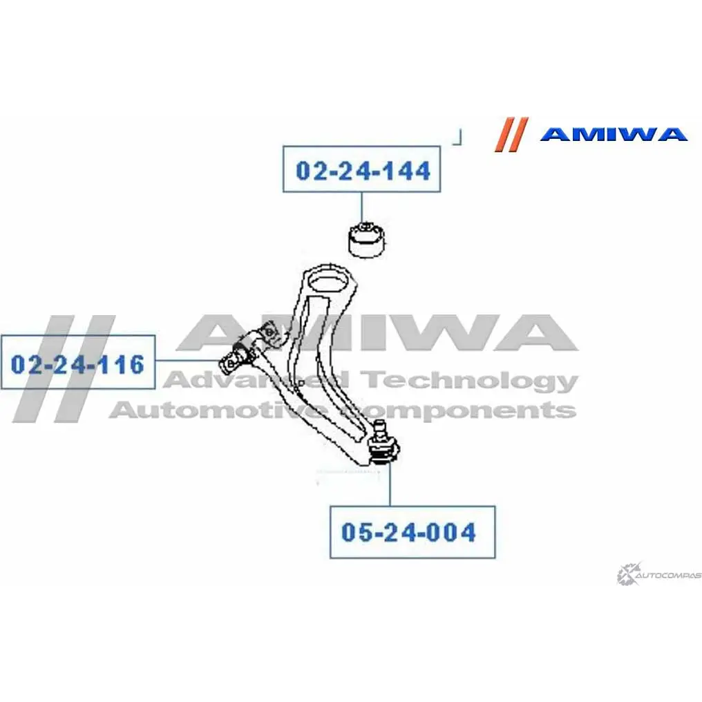 Сайленблок передний переднего рычага AMIWA 1422492624 TYDJ9C JX 5S8U 02-24-116 изображение 1