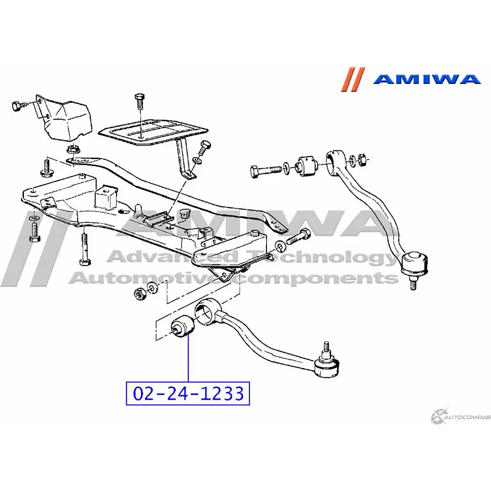 Сайлентблок переднего нижнего рычага AMIWA DIA00KB 7LY2Q5 B 02-24-1233 1422492255 изображение 1