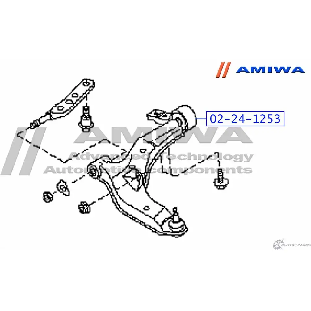 Сайлентблок передний переднего рычага AMIWA WSLN IP XW51IR2 02-24-1253 1422492567 изображение 1