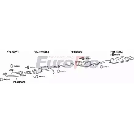 Система выпуска ОГ EUROFLO I5KX 8MO AR16632 2001 ALOAG 4340057