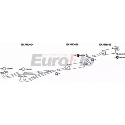Система выпуска ОГ EUROFLO E8ATF 4340063 X53 KGGR AR3315 1011