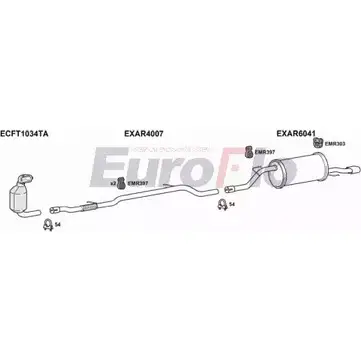Система выпуска ОГ EUROFLO KLQ01 4340110 H FJZUJ ARMIT13D 1004A изображение 0