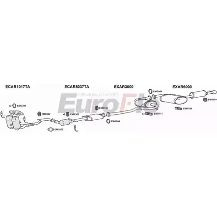 Система выпуска ОГ EUROFLO 967OM 04UZ LLH ARSPI20 5008C 4340128 изображение 0