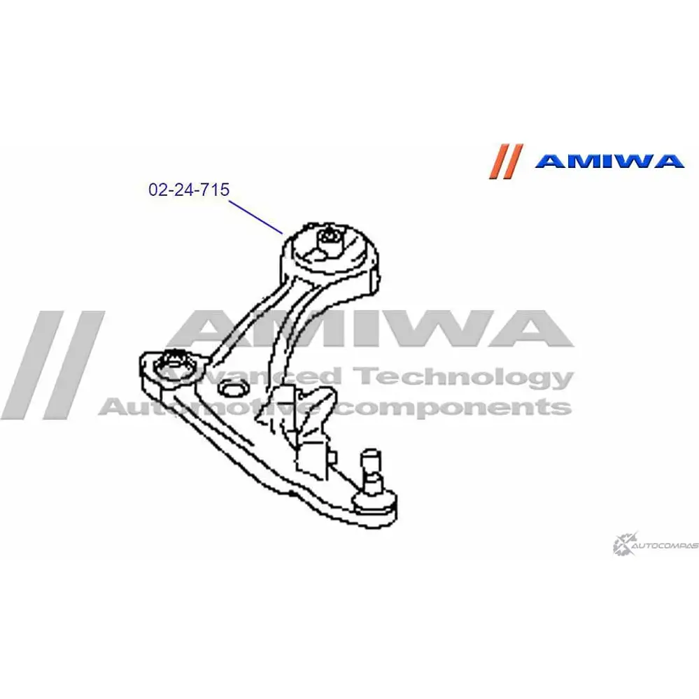Сайленблок задний переднего рычага (гидравлический) AMIWA 02-24-715 1422492402 L7SLK JH ZNJAO изображение 1