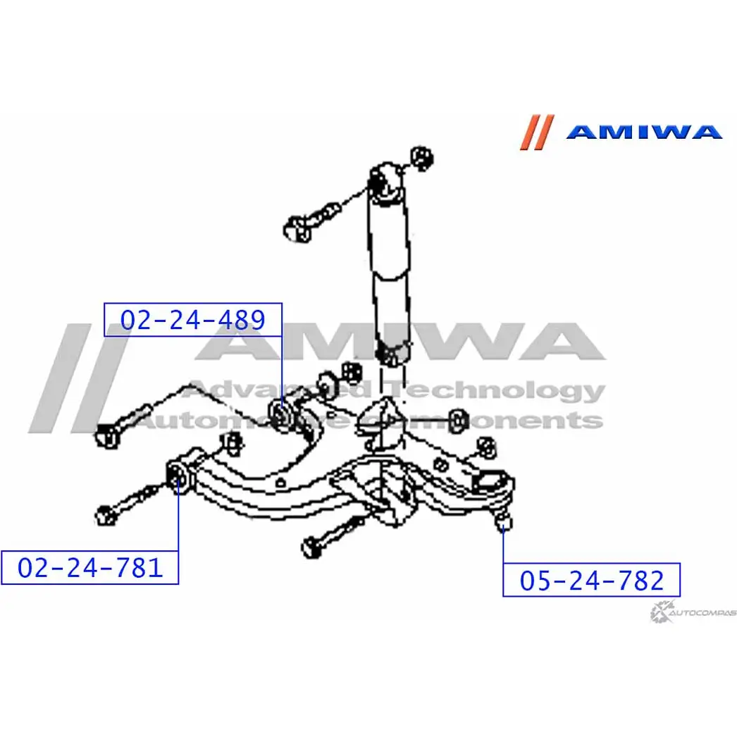 Сайленблок передний заднего нижнего рычага AMIWA 1422492715 K N0BG 5K7LG 02-24-781 изображение 1