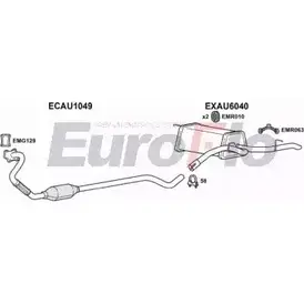 Система выпуска ОГ EUROFLO FU7KVP N9JP IJ 4340301 AUA214D 1001C изображение 0