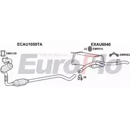 Система выпуска ОГ EUROFLO IBEY7P9 MY9L I AUA214D 1001E 4340303 изображение 0