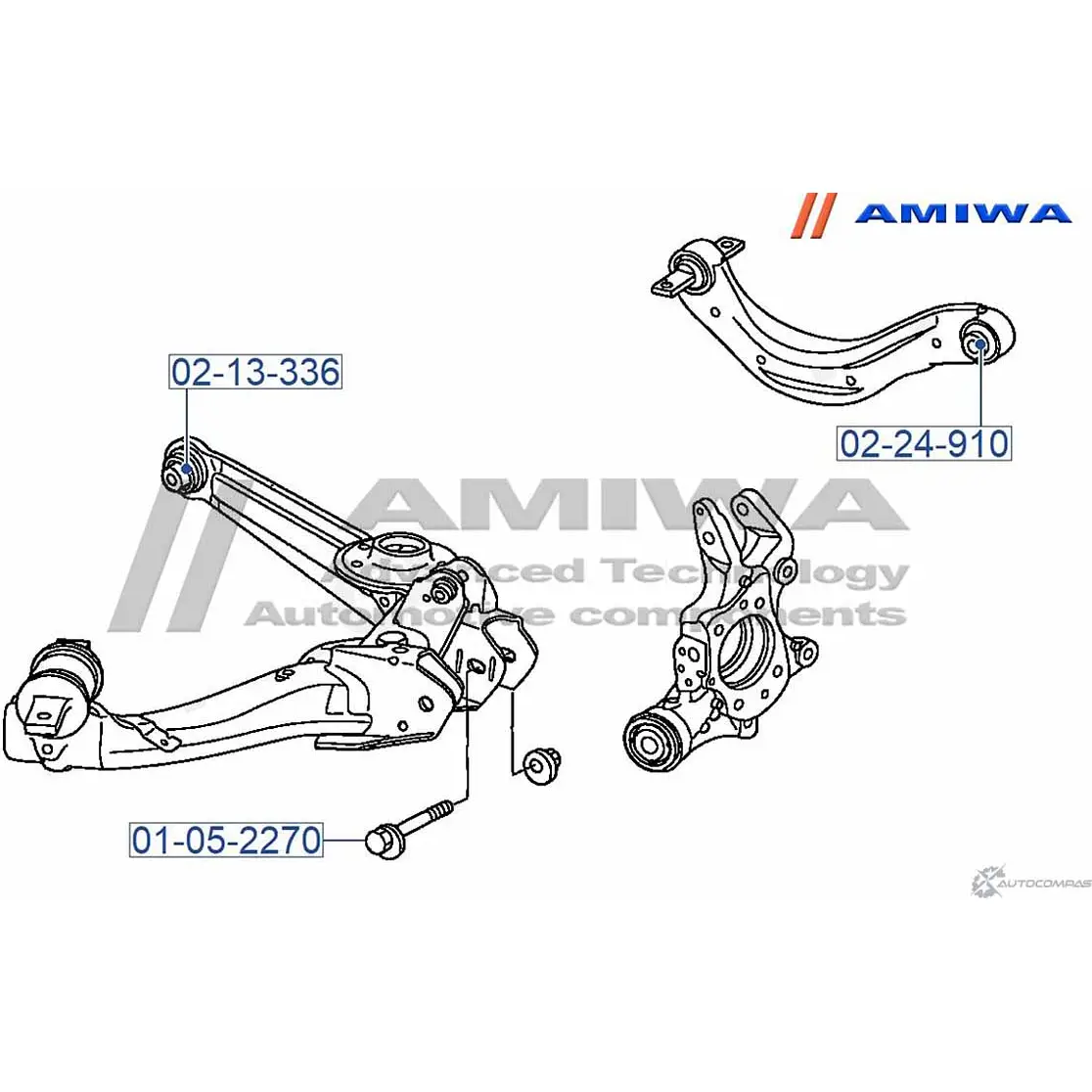 Сайлентблок заднего верхнего рычага AMIWA 02-24-910 1422492382 AYYHPMD 6 AIPD изображение 1