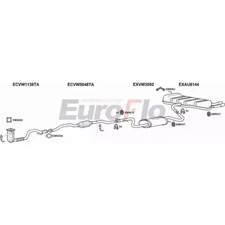 Система выпуска ОГ EUROFLO HO8M41 P AUA316 1008A007 GNISCK8 4340348