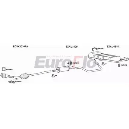 Система выпуска ОГ EUROFLO BSSRLKA SJ3 NLBK 4340393 AUA318 1011D