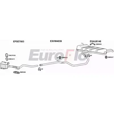 Система выпуска ОГ EUROFLO I J9SJSB 4340453 AUA320D 0102LHD Y5IKUS изображение 0