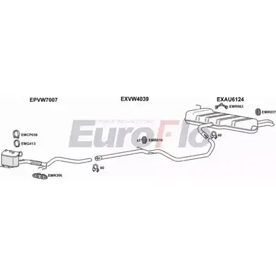 Система выпуска ОГ EUROFLO 7Y3H OG Q0147K 4340465 AUA320D 1004D изображение 0