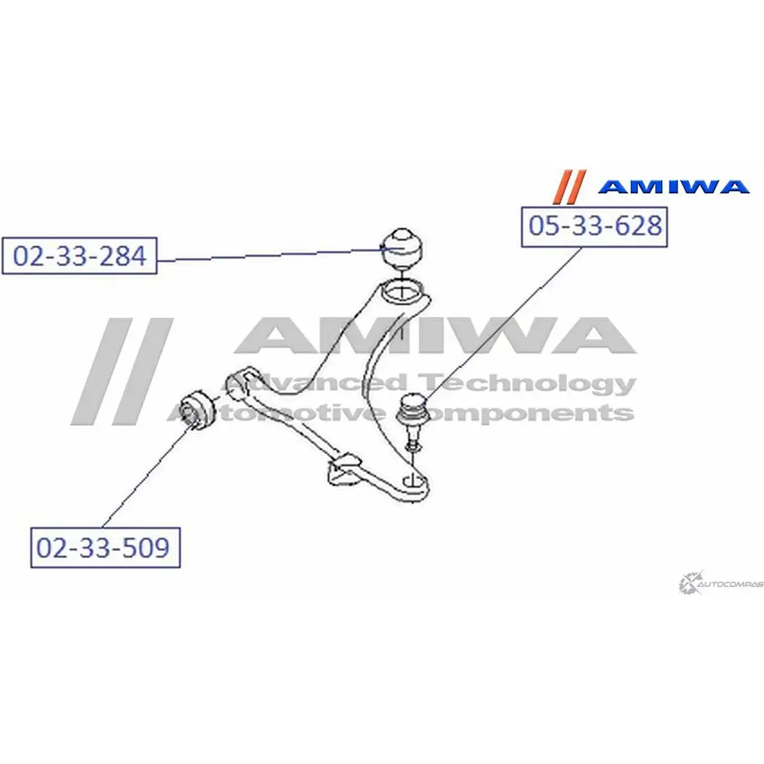 Сайленблок задний переднего рычага AMIWA 1422492367 NHPFO0L 02-33-284 EKK5 W изображение 1