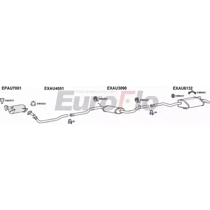 Система выпуска ОГ EUROFLO AZPB 3Z 4340608 X0RDDP AUA420D 2004A
