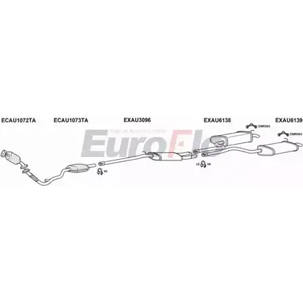Система выпуска ОГ EUROFLO 4340688 AUA425D 5001 A A98B16 PAMQW изображение 0