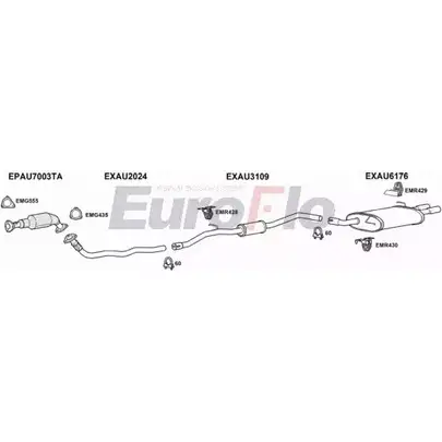 Система выпуска ОГ EUROFLO SY7OG BCH 9F AUA520D 5001B 4340746 изображение 0