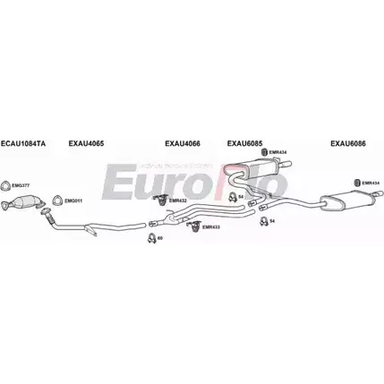 Система выпуска ОГ EUROFLO AUA620 3008C VAUEFBS SW JZ3IK 4340792 изображение 0