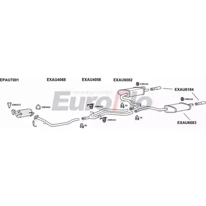 Система выпуска ОГ EUROFLO SRKAY4 N 36KCE AUA620D 2001C 4340797 изображение 0