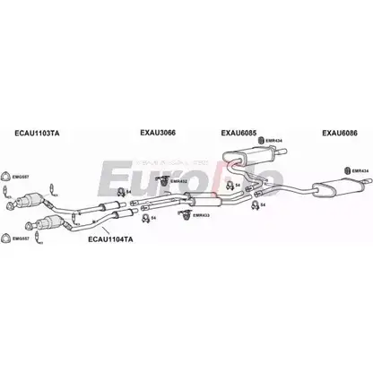 Система выпуска ОГ EUROFLO FEW2SS AUA624 3015B 4340835 4R4OC 7 изображение 0