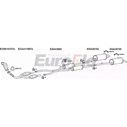 Система выпуска ОГ EUROFLO G1LGM J1RPVJ X AUA625D 2025D 4340852 изображение 0