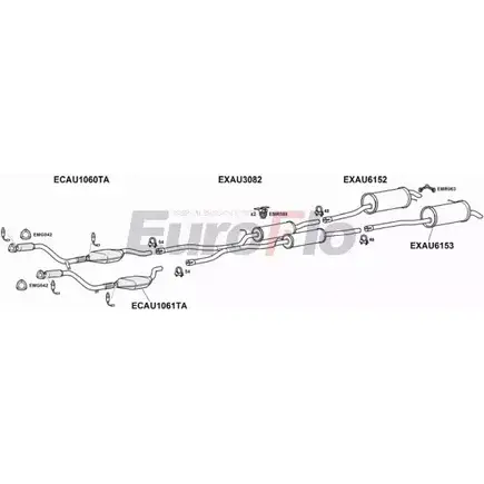 Система выпуска ОГ EUROFLO 6DG FA3 AUA628 2015C XIJ96 4340907 изображение 0