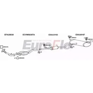 Система выпуска ОГ EUROFLO 8MFVP 4341041 AUTT18 5001B MKUW LD изображение 0