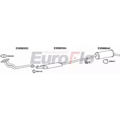 Система выпуска ОГ EUROFLO M2JZ J BM31618 2004B XWNST 4341153 изображение 0