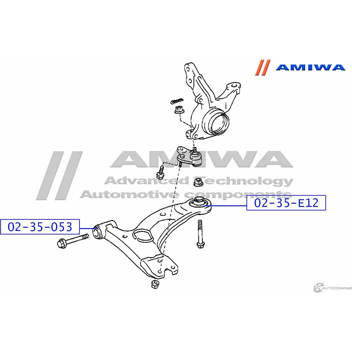Сайленблок передний переднего рычага AMIWA OG 1CY9 FW71N3 1422492605 02-35-053 изображение 1