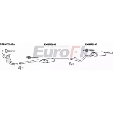 Система выпуска ОГ EUROFLO A0WN 3SC 3H13YM BM31820D 2008C 4341223 изображение 0