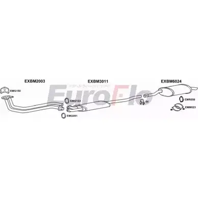 Система выпуска ОГ EUROFLO 4341243 QKD2 M5A XGHHOD BM32020 2004B