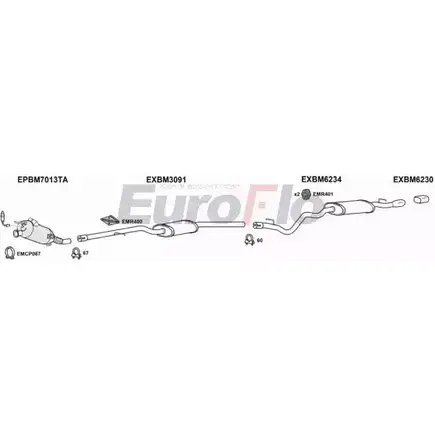 Система выпуска ОГ EUROFLO ISUS3X L1 6WP BM32020D 5008 4341300