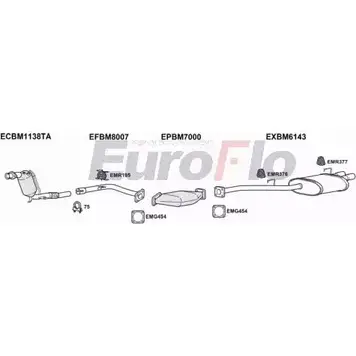 Система выпуска ОГ EUROFLO AQ VQHB 4341500 9Q1C3 BM52525D 3011D