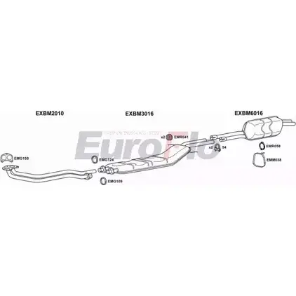 Система выпуска ОГ EUROFLO LAC1 0N2 4341511 BM52828 2004C BO6VG