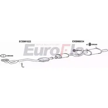 Система выпуска ОГ EUROFLO X8SO1W BMZ319 5001 68J9J3 S 4341707 изображение 0