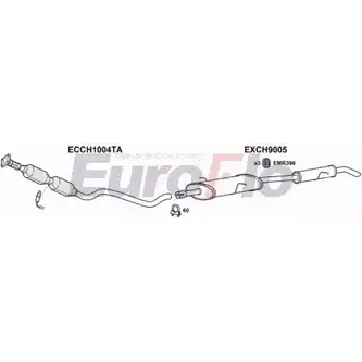 Система выпуска ОГ EUROFLO FI2SMOX 4341755 CHVOY33 6004B HW TL9T
