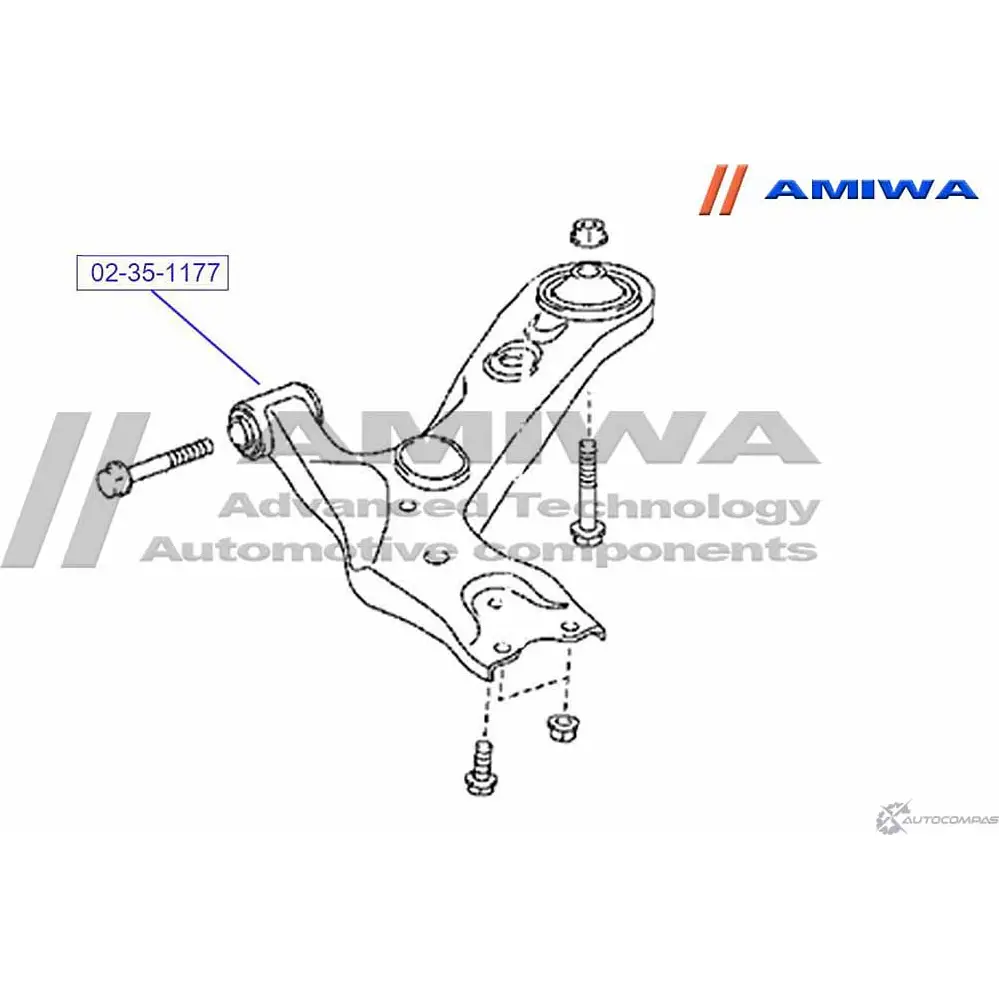 Сайлентблок передний переднего рычага AMIWA NF2 EP 02-35-1177 FPPVZ 1422492406 изображение 1