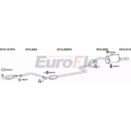 Система выпуска ОГ EUROFLO 6FM6 DJQ 4344828 CLCOL15 5004 2WQWB изображение 0