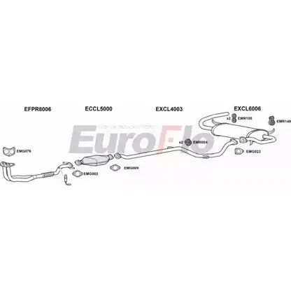 Система выпуска ОГ EUROFLO 5R ZAD 49E9S7W CLCOL16 1008 4344832 изображение 0