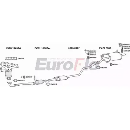 Система выпуска ОГ EUROFLO CQI4E6 CLLAN16 3004 ZS45 SLR 4344937 изображение 0