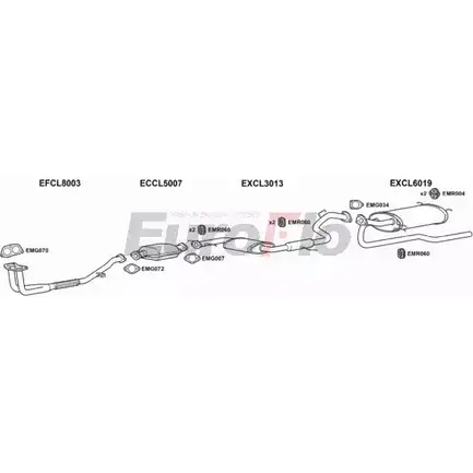 Система выпуска ОГ EUROFLO 7XQ0TB GHD U36J 4345021 CLSPAR18 6004 изображение 0