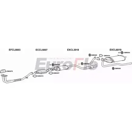 Система выпуска ОГ EUROFLO 4345026 6YPF04 9 ATV2237 CLSPAW18 6004